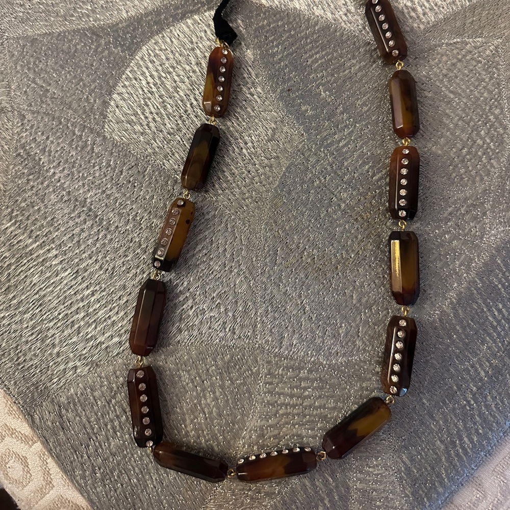 Jcrew Toirtoise and crystal necklace